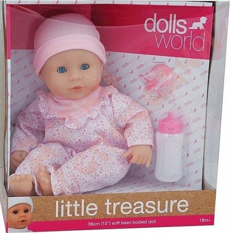 👶 دمية Little Treasure مع رضاعة – 38 سم
